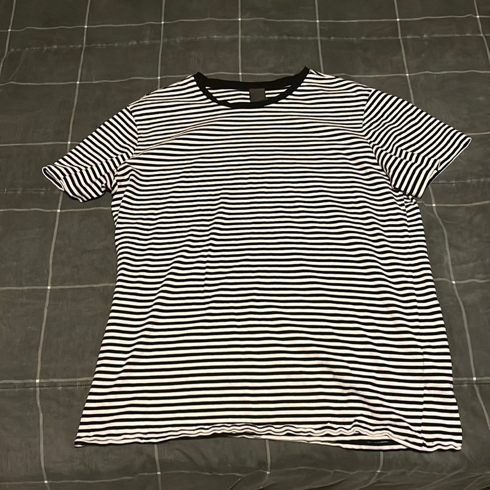 H&M T shirt white/black